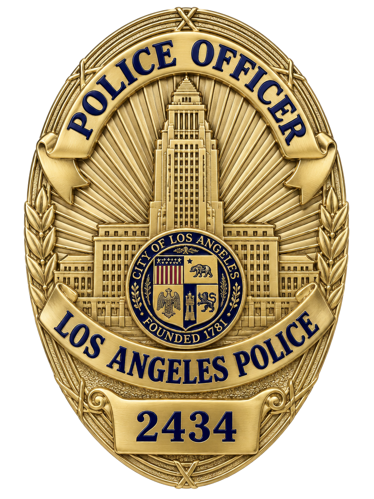 Los Angeles Police Department officer badge emblem